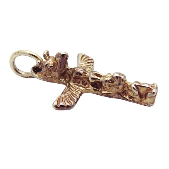 Vintage Sterling Silver Native American Totem Pole Charm or Pendant - Picture 6 of 7